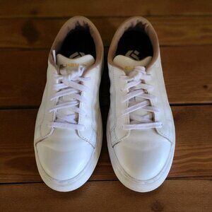 BLKSWN Women's White Leather Lace-Up Sneakers - SZ 7